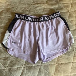 Purple underarmour shorts medium